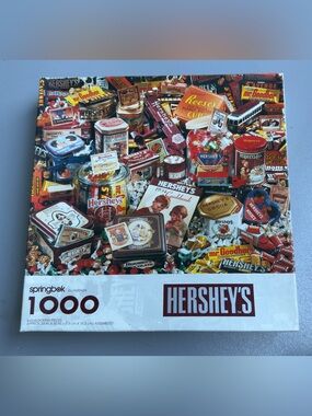Hallmark Hershey's Vintage Candy Puzzle - Red, Brown, Yellow